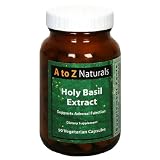 A to Z Naturals Holy Basil Extract, Vegetarian Capsules, 90 capsules