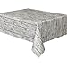 Gray Rustic Wood Rectangular Plastic Table Cover (54