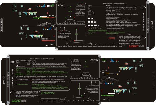 SportingGoods: Weems & Plath Marine Navigation LIGHTrule Lights, Shapes and Maneuvering Signals Key  CEVNI, European Inland Waterways 