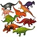 12 - Assorted Medium Sized Plastic Toy Dinosaurs Play set figures.