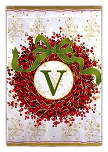 Berry Wreath Garden Flag - V