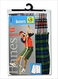 Boys Hanes 2 Pair Classics Tartan Plaid Boxer Asst