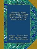 Letters Of Thomas Langton To Mrs. Thomas Hornby : 1815 To 1818. With Portraits And A Notice Of His Life