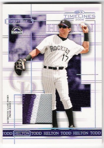2004 Donruss Timelines Material Prime 47 Todd Helton Colorado Rockies (Piece of Authentic Patch Jersey - Serial #'d to 125 - Baseball Cards)