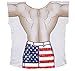 Stars & Stripes Guy Board Shorts Cover-Up T-Shirt Size M/L