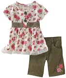 Young Hearts Girls 4-6x 2 Piece Twill Bermuda Set