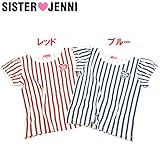 (ジェニィ)JENNI 天竺 ストライプ 半袖Tシャツ 130 ブルー(050)