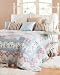 Blue Pink & Cream Patchwork Quilt Bedspread Image