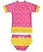 RuffleButts® Infant/Toddler Girls Pineapple Party Ruffled Rash Guard Bikini