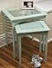 Shutter Nested Tables Set/2 Set Of Two Light Blue