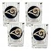 St Louis Rams 4-Piece Square Shot Glass Set