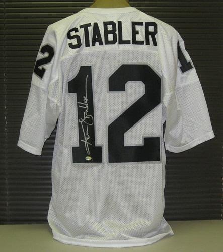 Ken Stabler Signed White Oakland Raiders Jersey - Autographed NFL Jerseys