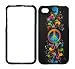 Rainbow Wave Peace Sign on Black Rubberized Protective Cover Case for Apple Iphone 4s 4 4g 4th Gen