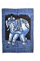 Alterras - 100% Baumwolle-Motivtuch: Elefant (Blau) (Variante: blau) (LxB: 55x40cm)