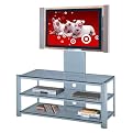 Flat-Panel TV Stand with Mounting Brackets - Silver