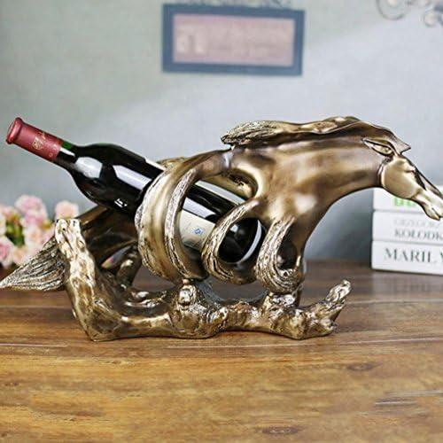 XXL Resin handicraft decoration European style home accessories root carving art horse wine rack
