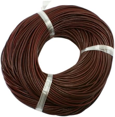 DIY Jewelry Making: 1 Yard of Genuine Leather Cord, Chocolate, 2.5mm thick color