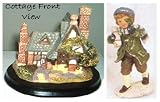 Antique Christmas Figurine with Christmas Cottage