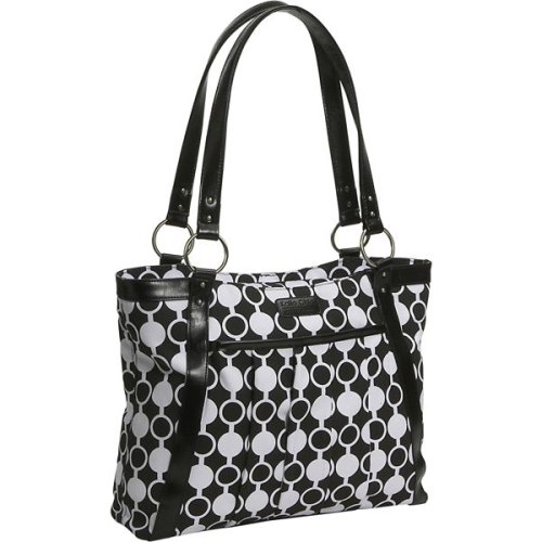 Pacific Design PD0951 - Kailo Chic Tapered Canvas C Mod Circles Tote Pacific Design PD0951 - Kailo Chic Tapered Canvas C Mod Circles Tote
