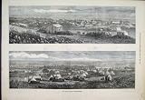 1872 SOUTH AMERICAN DIAMOND FIELDS SCENE OLD PRINT