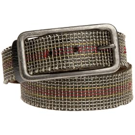 Leather Island Men's Vintage Multi Stiched Belt