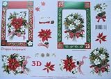 A4 3D step by step Le Suh decoupage sheet - Christmas - Wreaths