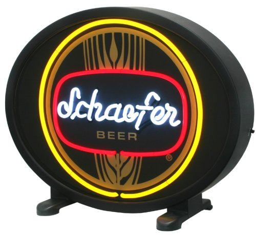 Schaefer Beer Neon Oval Sign Lamp Bar Pub Pabst
