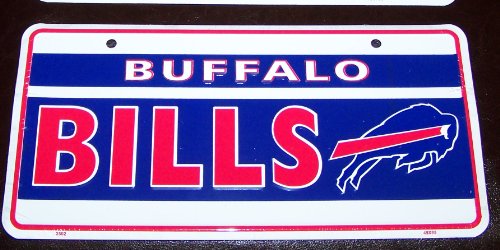 NFL~BUFFALO BILLS FOOTBALL LICENSE PLATE~BRAND NEW IN PACKAGE~MAKES A NICE GIFT!