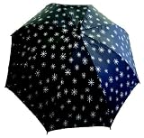 Punk Rock Retro SILVER STAR BURST Rain Umbrella