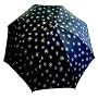 Punk Rock Retro SILVER STAR BURST Rain Umbrella