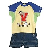 Newborn Boys V Sports 2pc Denim Short Set, 3/6M