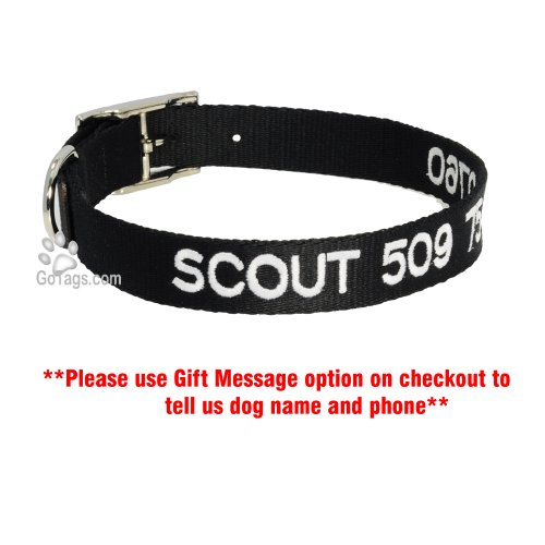 Embroidered Dog Collars. Dog ID Collars. Premium Quality