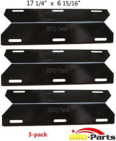 91241 (3-pack) BBQ Replacement Gas Grill Porcelain Steel Coated Heat Plate Shield Tent for Charmglow, Costco Kirkland, Nexgrill, Sterling Forge, Lowes Model Grills