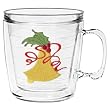 Whimsical Christmas Bell 12 oz Insulated Coffee Mug, Clear