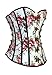 Cfanny Women's Floral Print Pin up Boned Overbust Waist Cincher Corset Top