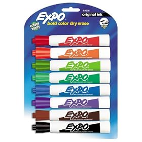 Expo Original Chisel Tip Dry Erase Markers, 8 Colored Markers(83678)