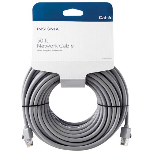 Insignia (50ft.) Cat6 Network Cable (NSPNW5650C) New BULK PACKAGING