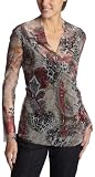 Arianne Women's Keri-Cross Over Top,Bordeaux,Small