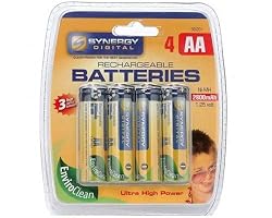 2800 mAh 4 Pack AA Batteries