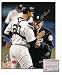 Yogi Berra New York Yankees MLB Hand Signed 8x10 Photograph 1st Pitch with Jorge Posada