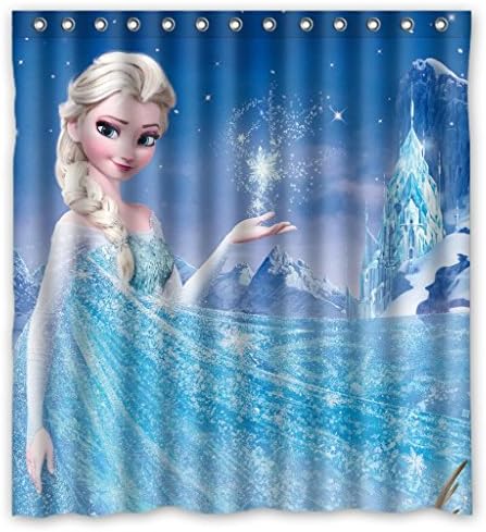 Frozen fashion cartoon durable practical Shower Curtain Measure 66"(w)x72"(h)