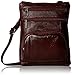 Roma Leather Genuine Leather Organizer Womens Crossbody Bag