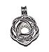 Flower Bead Cage - Old School Geekery Brand Jewelry Making Supplies - Hollow Silver Plated Bead Cage Pendant