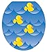 Toilet Tattoos TT-4001-R Rubber Ducky Blue Decorative Applique for Toilet Lid, Round