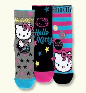 3 Pairs of Older Girls' Hello Kitty Socks