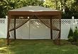 Bliss Hammocks, Inc. Stow Ez 10-Feet X 10-Feet Pop Up Gazebo With Mosquito Net and Carrying Bag, Brown