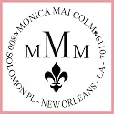 fleur de lis Return Address stamp Custom Label