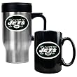 New York Jets 16oz Travel Mug & 15oz Ceramic Mug set - Primary logo NFL Football