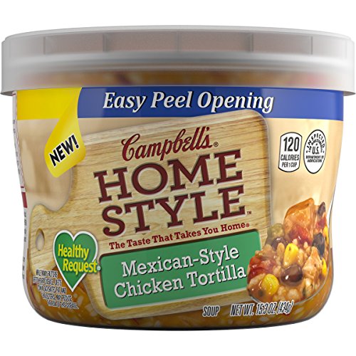 Campbell's Home Style Healthy Request Soup, Mexican-Style Chicken Tortilla, 15.3 Ounce (Pack of 8)