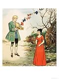 Princess Petal and the Green Page Art Giclee Poster Print by Jesus Blasco, 18x24